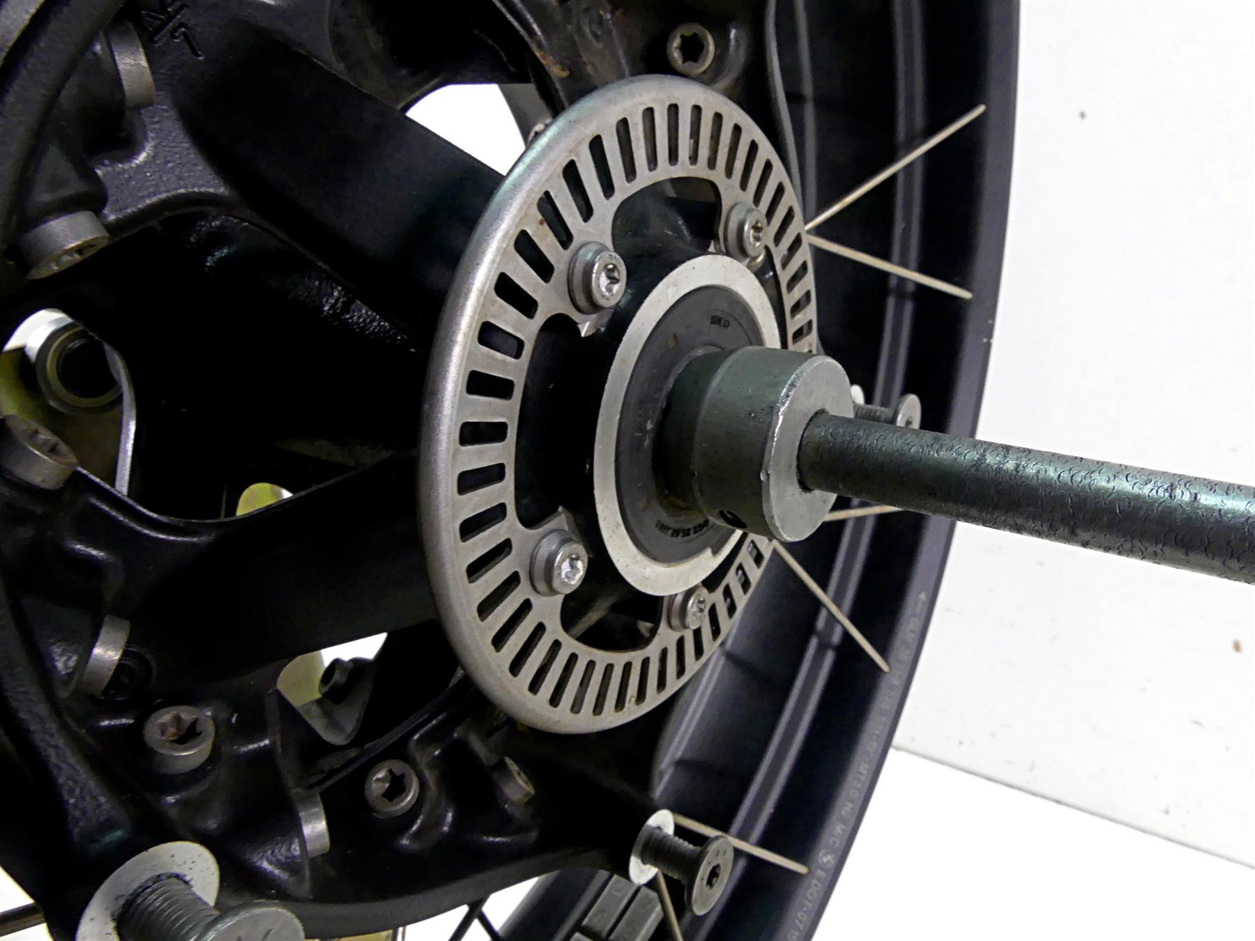 2016 BMW R1200GS Adv K51 Straight Front Wheel Rim Spoke Black 18x3 36318528530 {{ shop.shopifyCountryName }} - Mototech271