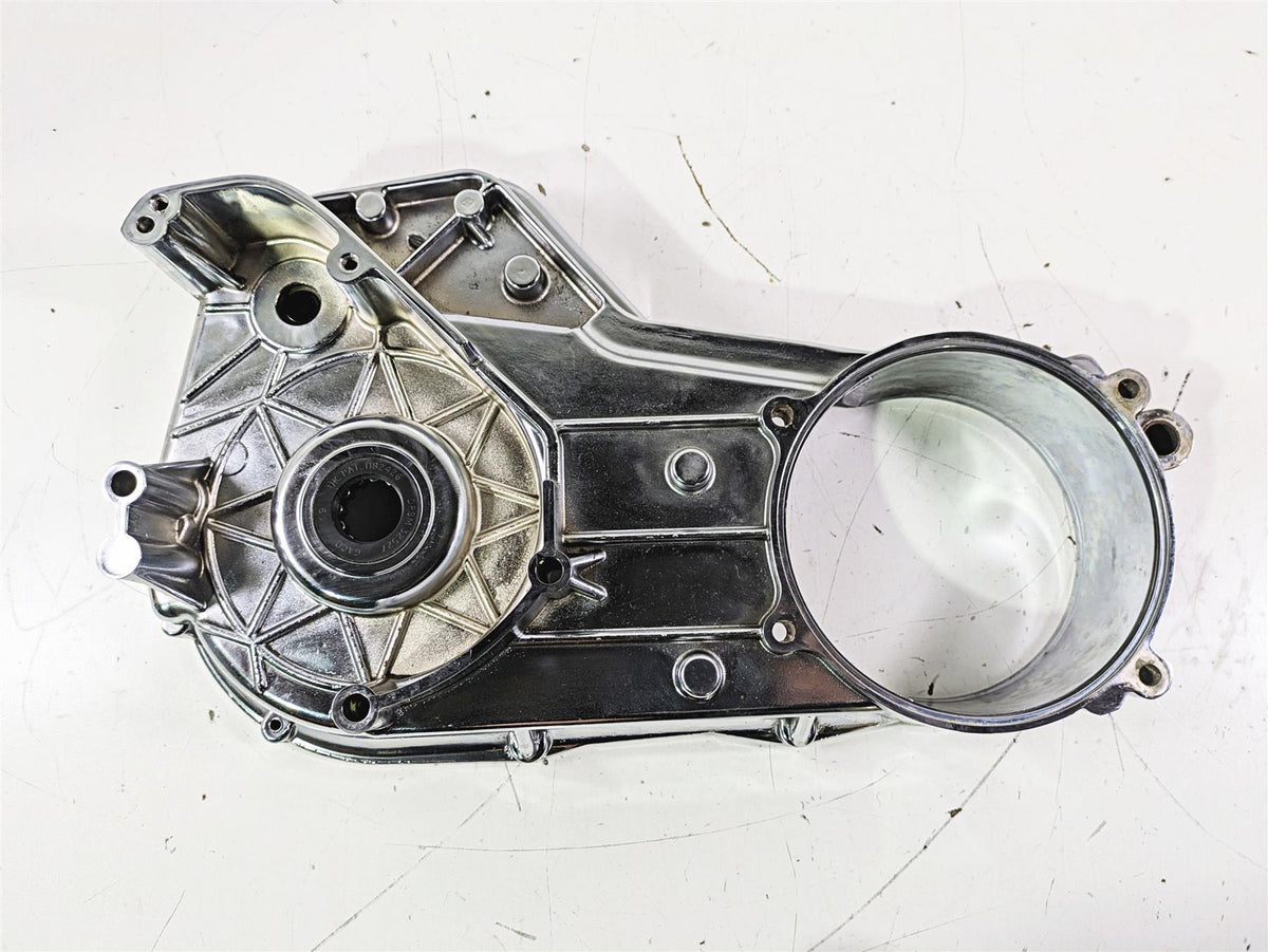 2003 Harley Touring FLHTCUI E-Glide 100th Chrome Inner Primary Cover 60677-01B {{ shop.shopifyCountryName }} - Mototech271