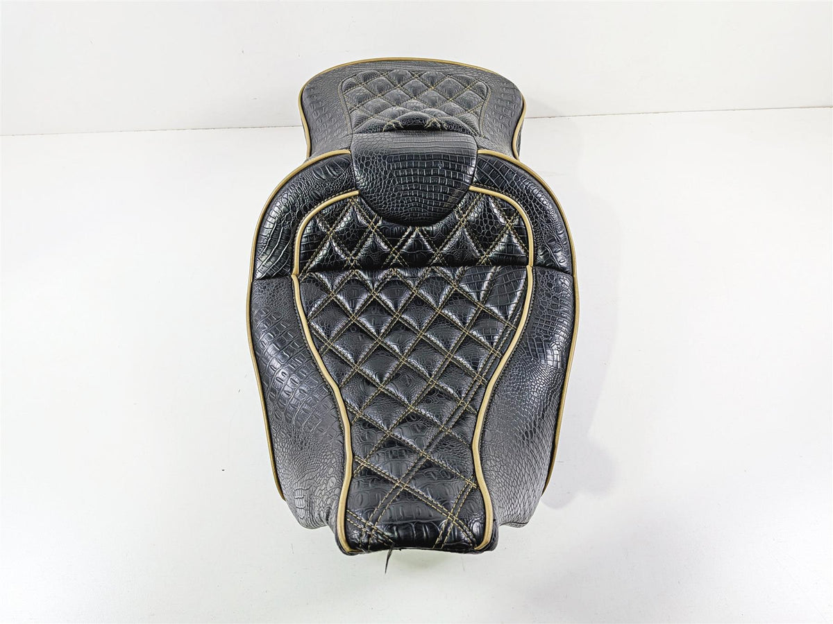 2017 Harley Touring FLHXS Street Glide Aftermarket Alligator Skin Seat Side & Fron Cover Set {{ shop.shopifyCountryName }} - Mototech271