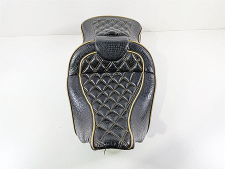 2017 Harley Touring FLHXS Street Glide Aftermarket Alligator Skin Seat Side & Fron Cover Set {{ shop.shopifyCountryName }} - Mototech271