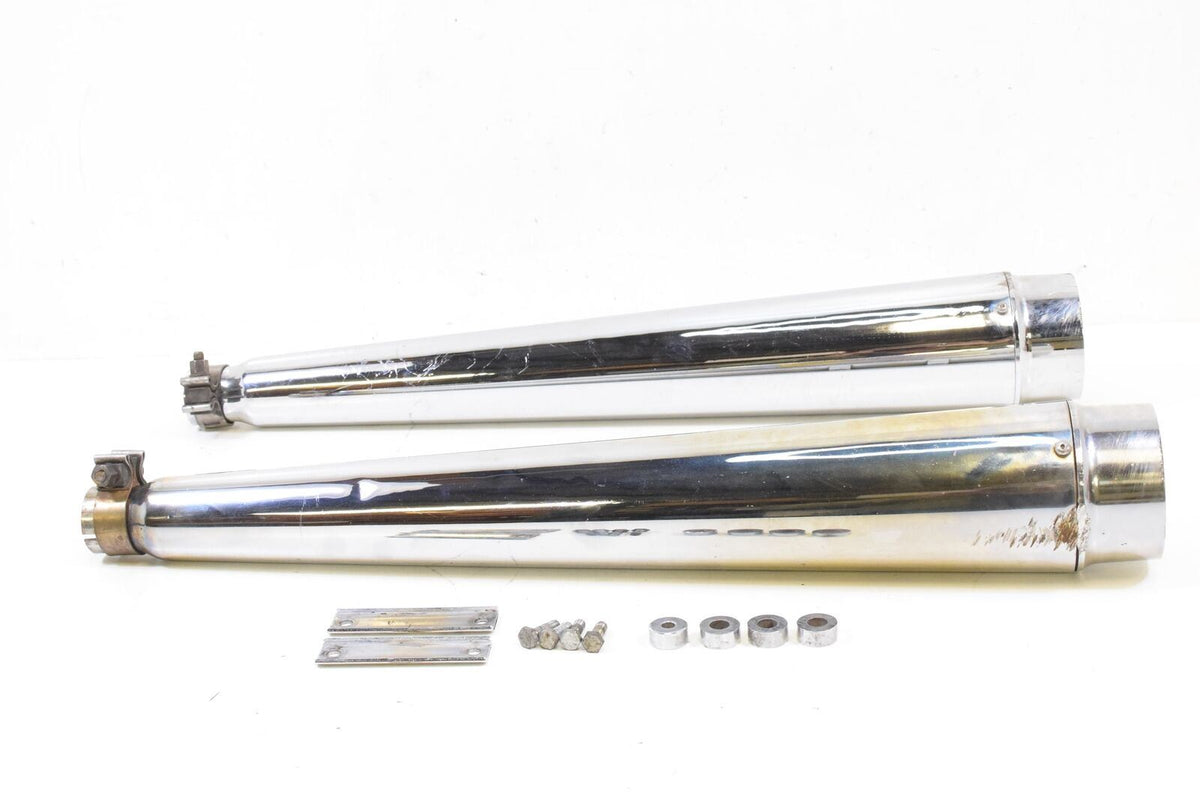 2002 Harley Touring FLHT Electra Glide Loud Open Exhaust Slip On Mufflers Pipes {{ shop.shopifyCountryName }} - Mototech271