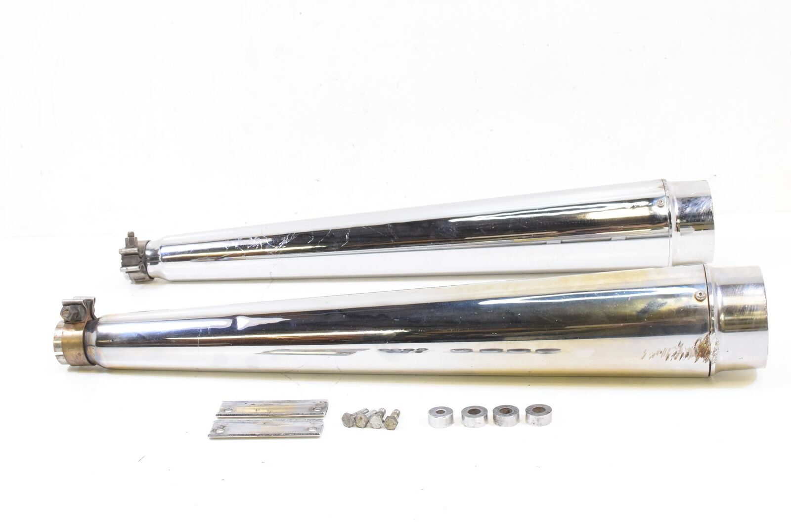 2002 Harley Touring FLHT Electra Glide Loud Open Exhaust Slip On Mufflers Pipes {{ shop.shopifyCountryName }} - Mototech271