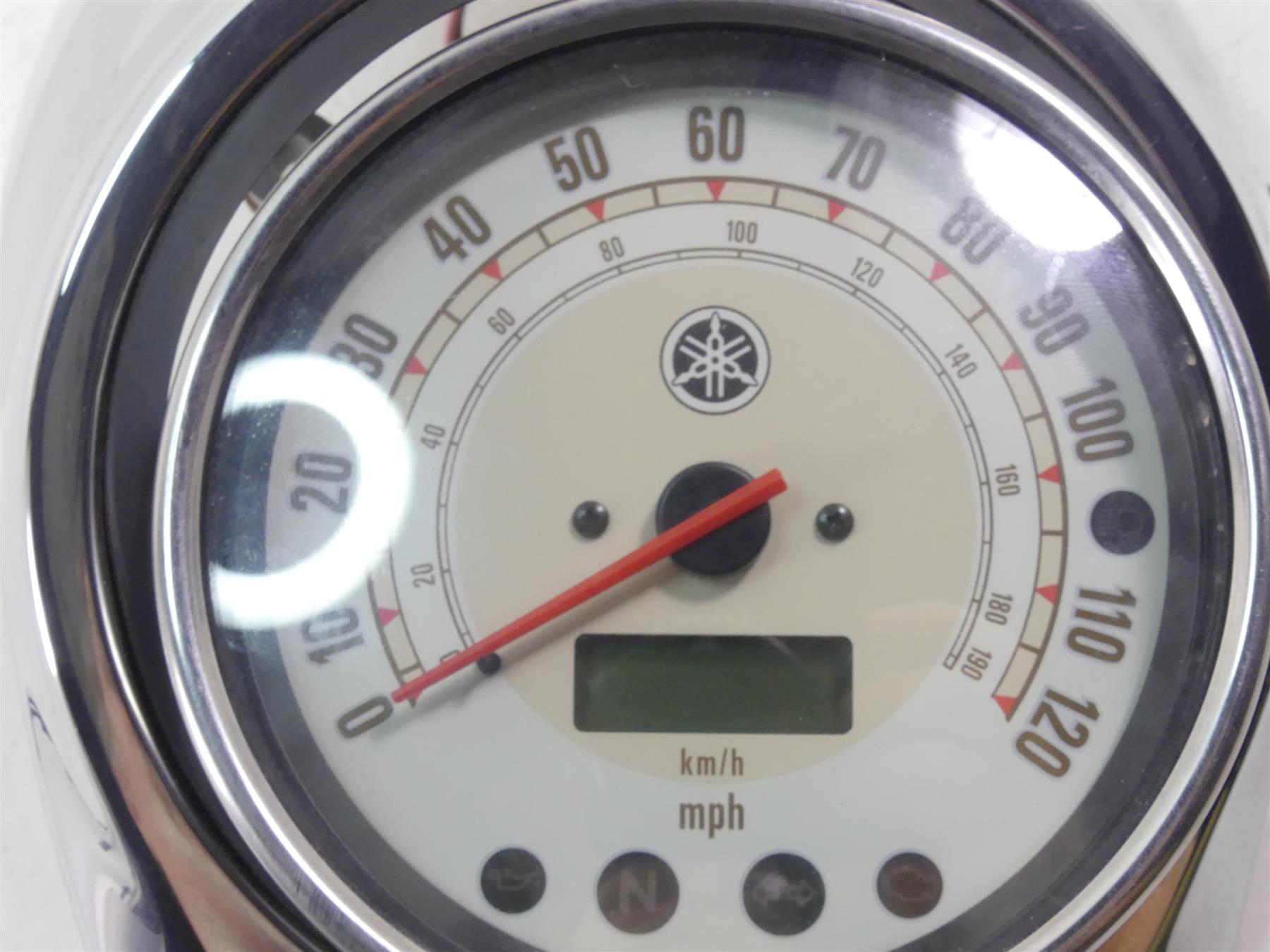 2002 Yamaha XVS1100 V-Star Speedometer Gauge 15K + Chrome Cover 5KS-83500-02-00 {{ shop.shopifyCountryName }} - Mototech271