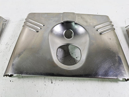 2002 Harley FLSTC Softail Heritage Stainless Lamp Headlight Cover Set 67808-86 {{ shop.shopifyCountryName }} - Mototech271