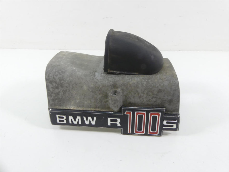 1978 BMW R100 S (2474) Engine Starter Motor Cover Fairing & Emblem 1259517 {{ shop.shopifyCountryName }} - Mototech271