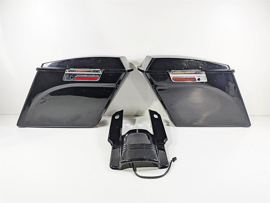 2004 Harley Touring FLTRI Road Glide Stretched Vivid Black Saddle Bags 90752-93