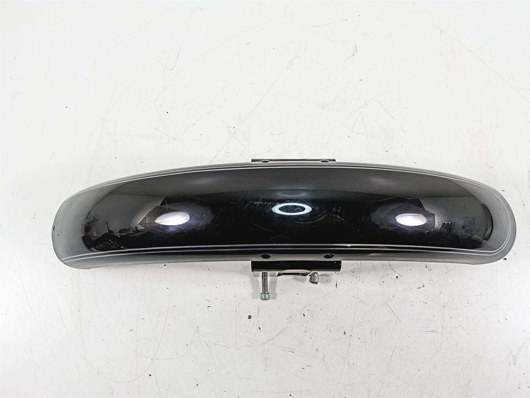 2007 Harley Sportster XL1200 C Front Fender Vivid Black Silver Stripe 58998-83 {{ shop.shopifyCountryName }} - Mototech271