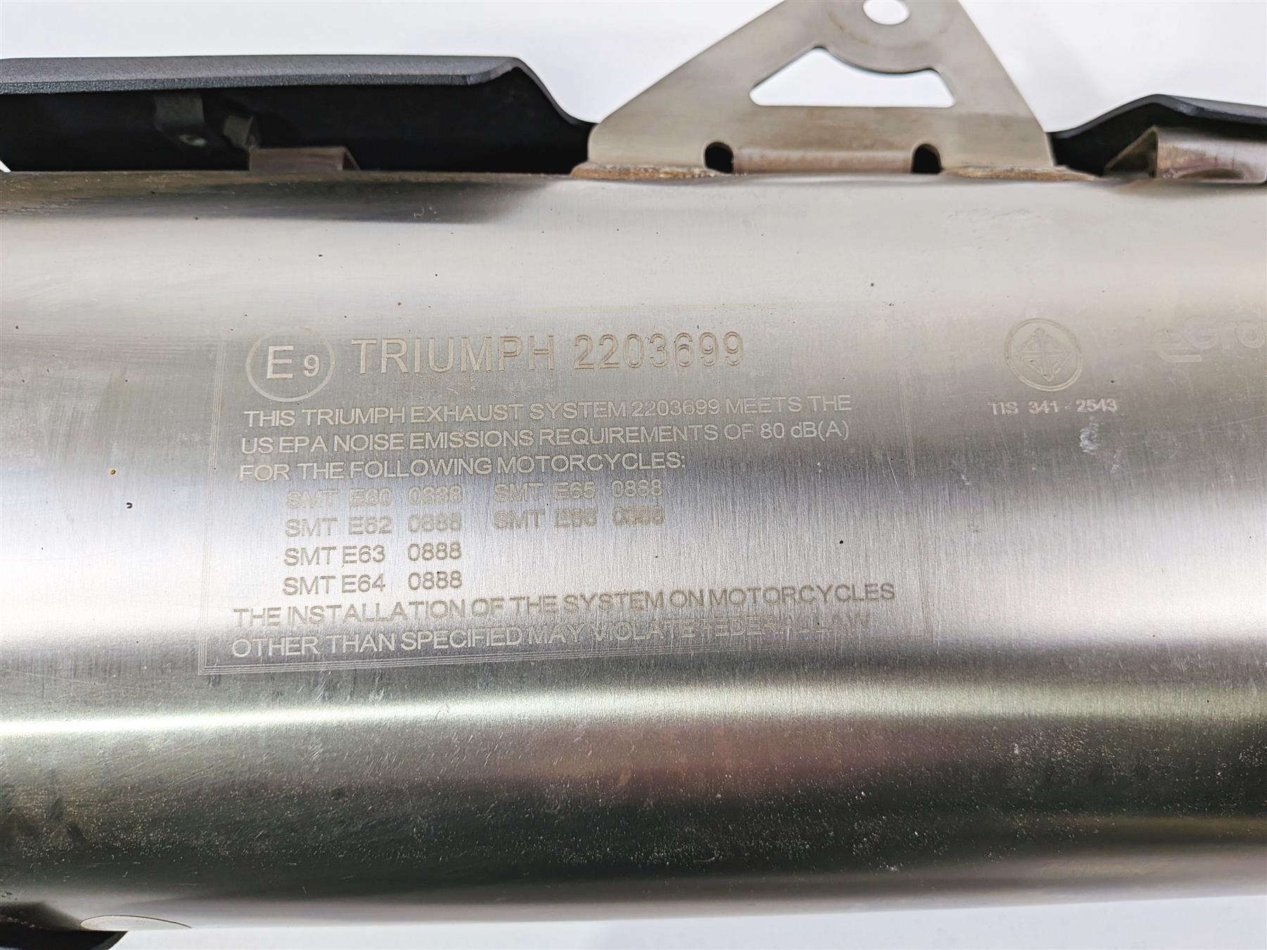 2022 Triumph Tiger 900 GT Pro Exhaust Pipe Muffler Silencer T2203699 {{ shop.shopifyCountryName }} - Mototech271