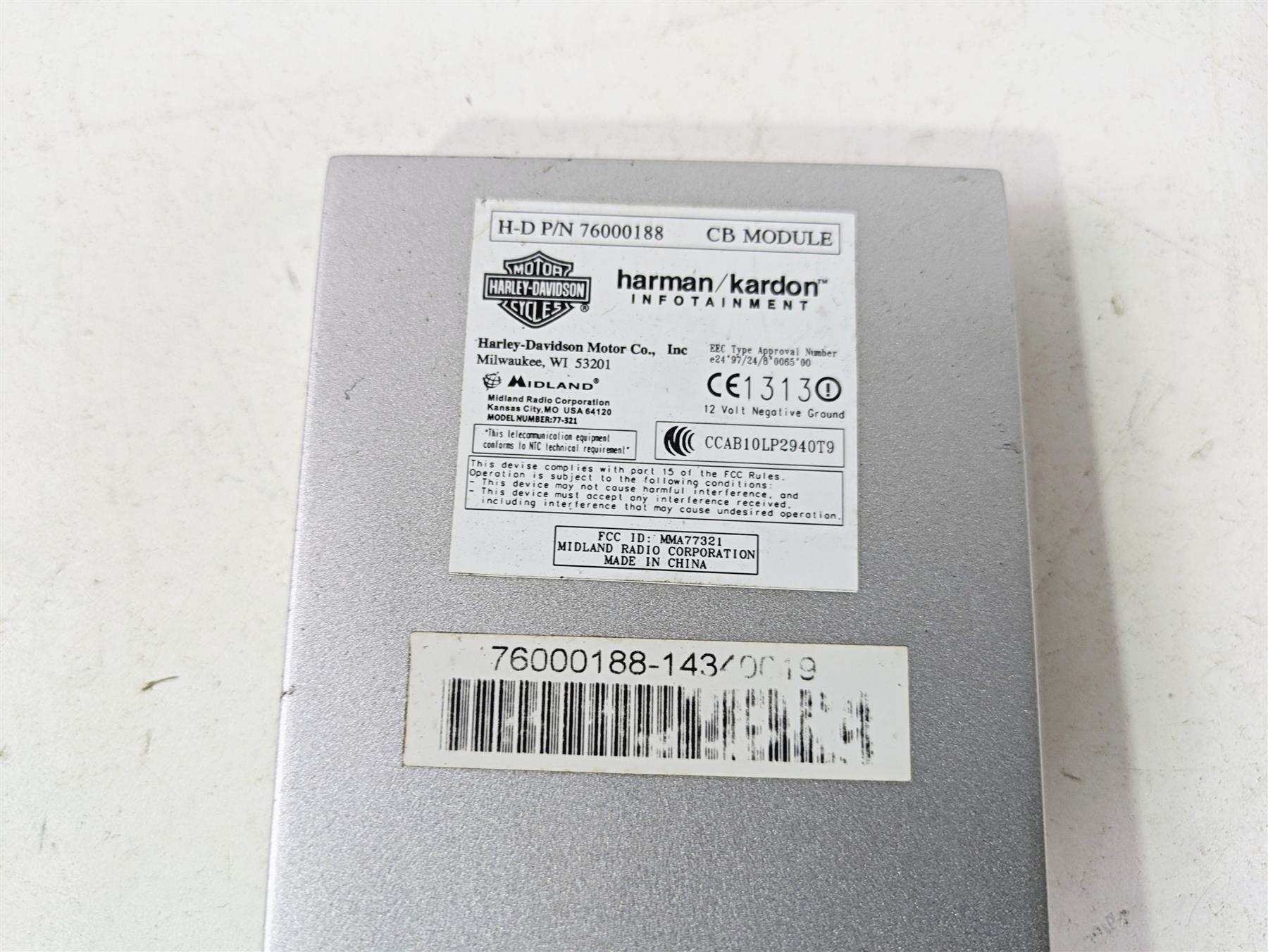 2015 Harley Touring FLHTKL Electra Glide Cb Module Unit Ecu 76000188 {{ shop.shopifyCountryName }} - Mototech271