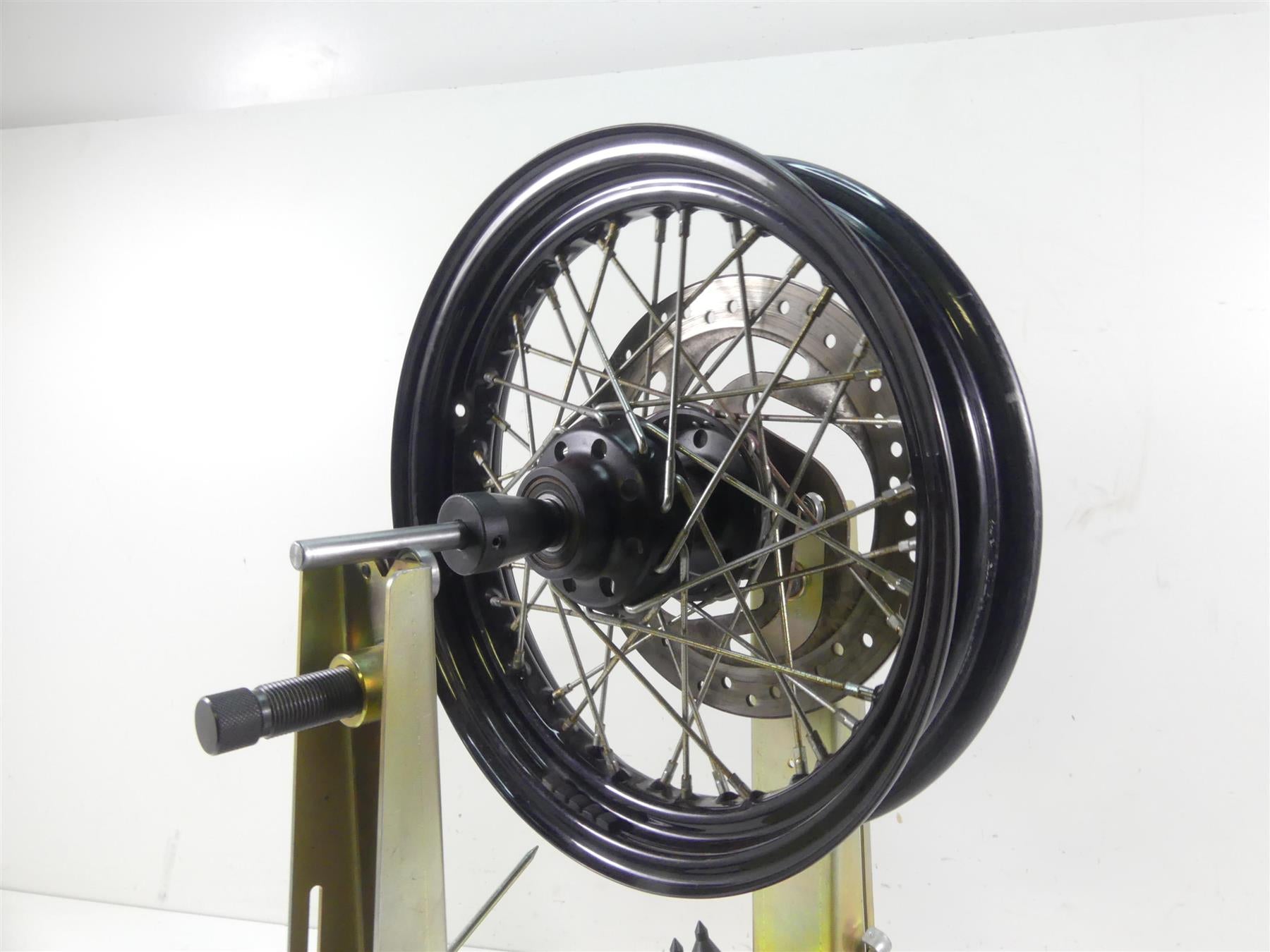 2016 Harley FLS Softail Slim Front Spoke Wheel Rim 16x3 + Rotor -Read 55107-12 {{ shop.shopifyCountryName }} - Mototech271