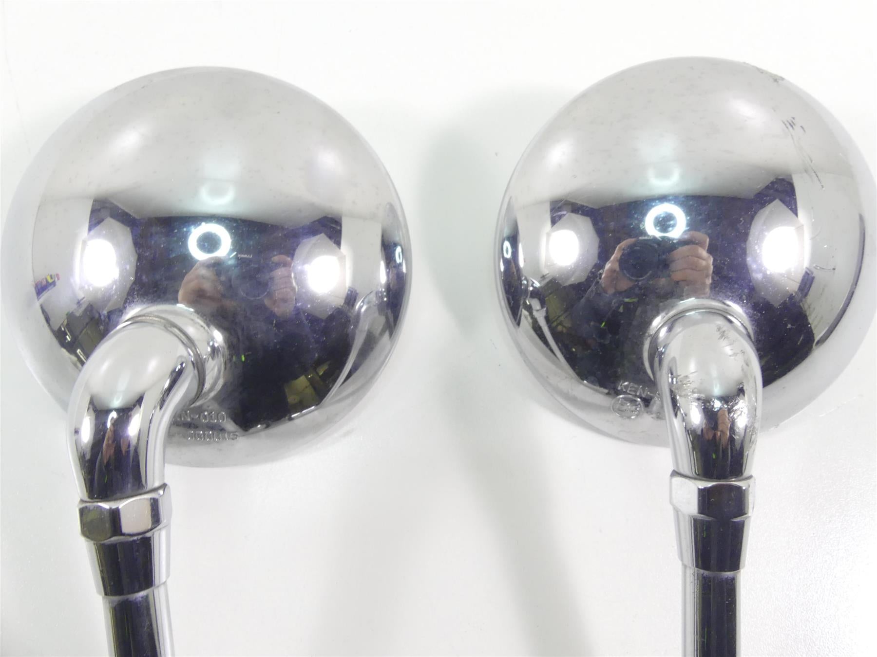 2013 Triumph Rocket 3 Touring Left Right Round Rear View Mirror Set T2066682 {{ shop.shopifyCountryName }} - Mototech271
