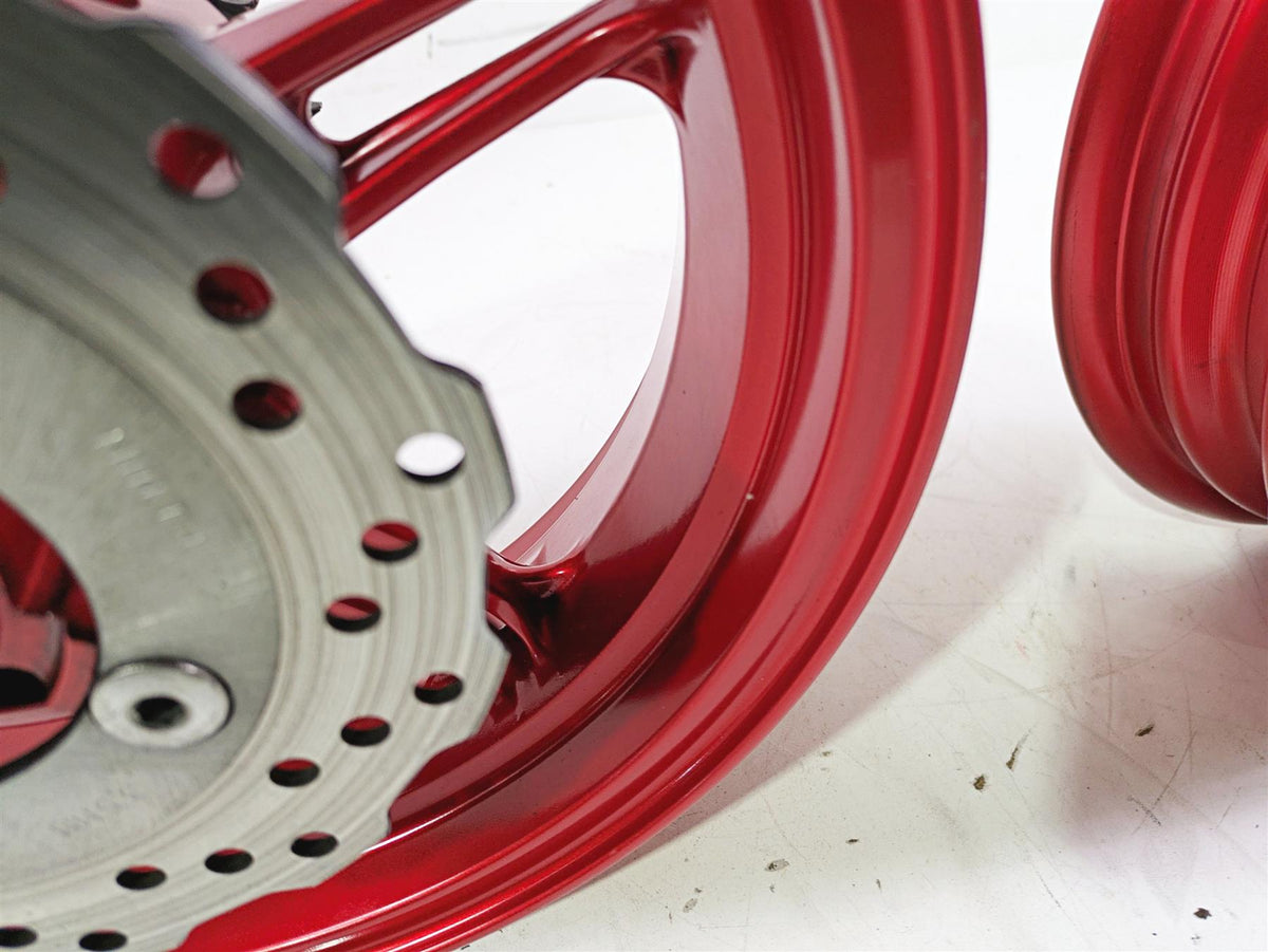 2021 Kawasaki Z125 Pro Straight Red Front Rear Wheel Rim Set 41073-0674-63D {{ shop.shopifyCountryName }} - Mototech271