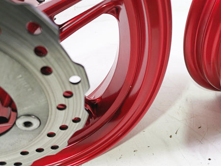 2021 Kawasaki Z125 Pro Straight Red Front Rear Wheel Rim Set 41073-0674-63D {{ shop.shopifyCountryName }} - Mototech271
