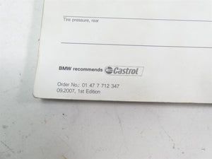 2008 BMW R1200GS K25 Owners Manual Service Book 01477712347 | Mototech271