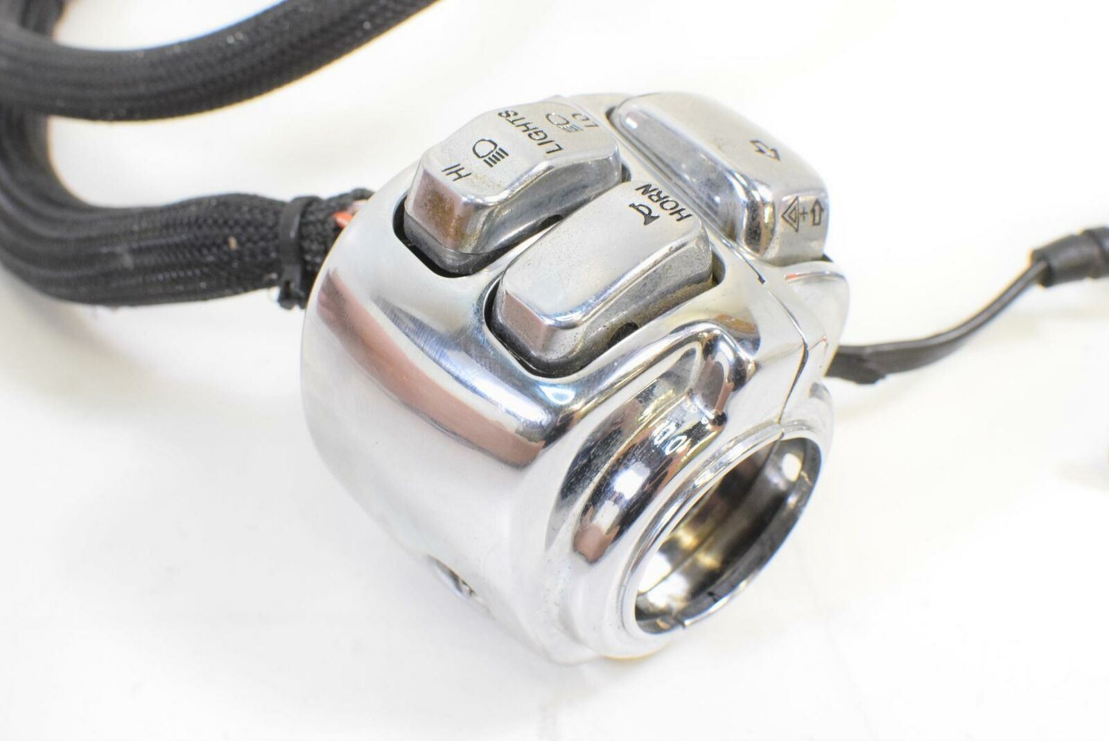 2008 Harley FXDWG Dyna Wide Glide Chrome Left Control Switch & Blinker 71597-96B {{ shop.shopifyCountryName }} - Mototech271
