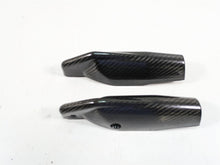 Load image into Gallery viewer, 2011 Ducati Hypermotard 1100 Evo SP Front Fork Lower Carbon Guards 46012801E
