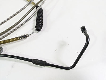 2009 Harley FLSTSB Cross Bones Extended Brake Line Throttle Cable Set 15" {{ shop.shopifyCountryName }} - Mototech271