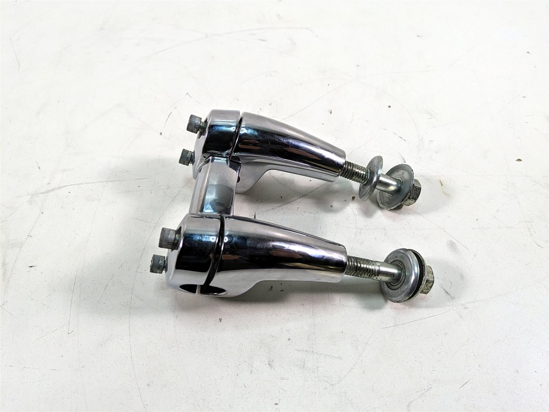 2012 Harley FLD Dyna Switchback Chrome Handlebar Riser Holder 55900004 | Mototech271