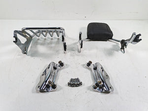 2011 Harley Touring FLHR Road King Passenger Backrest Luggage Rack Quick Release Set | Mototech271