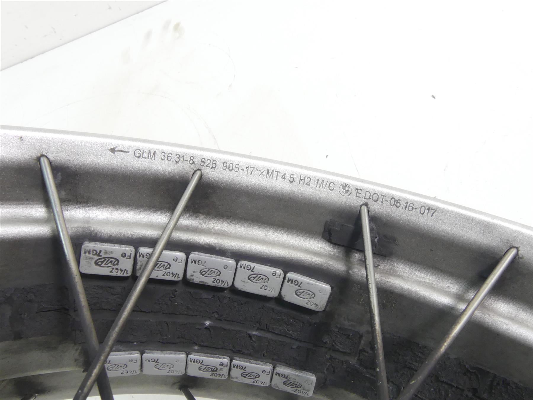 2017 BMW R1200GS GSW K50 Straight Rear Wheel Rim 17x4.5 36318526904 {{ shop.shopifyCountryName }} - Mototech271