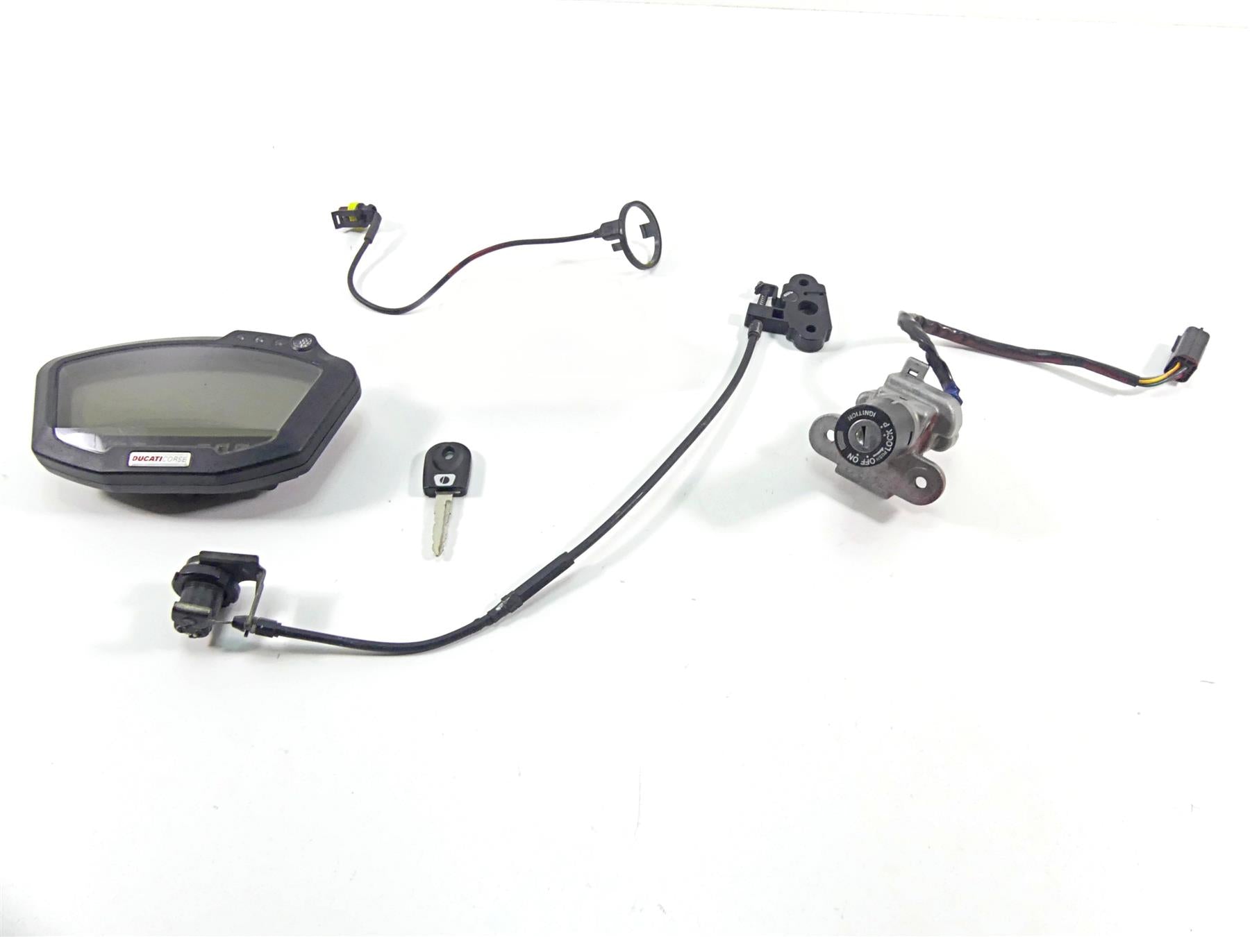 2008 Ducati 848 SBK Speedometer Gauge 1k Ignition Switch Key 40610733A 59820541A | Mototech271
