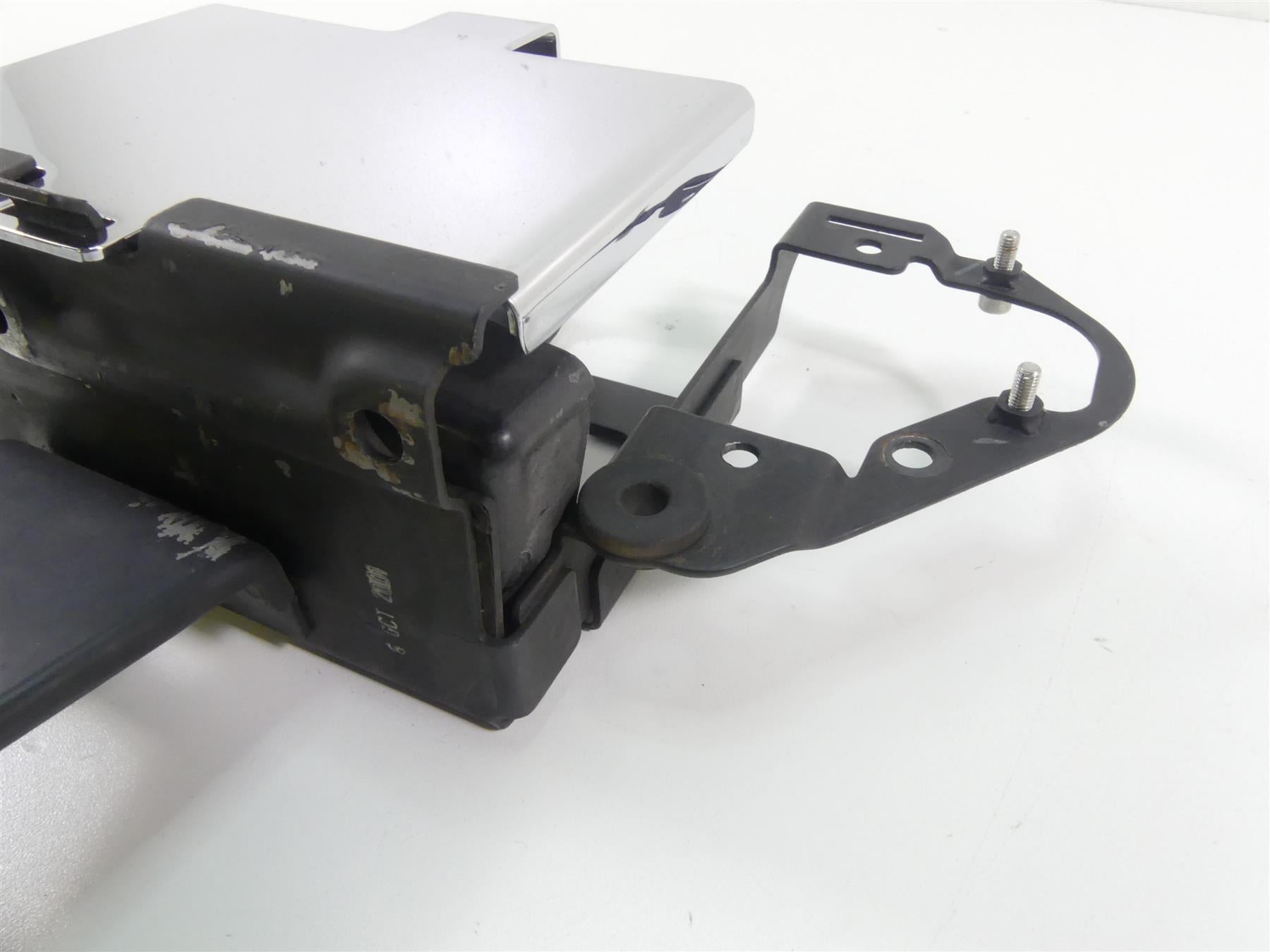 2002 Triumph Bonneville America Battery Box & Chrome Cover Lid Holder A9750011 {{ shop.shopifyCountryName }} - Mototech271