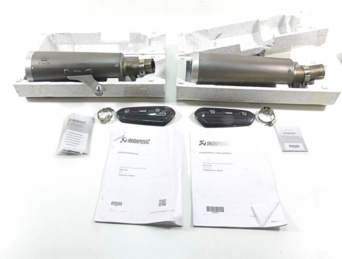 2012 Yamaha VMX17 VMAX 1700 Akrapovic Titanium Slip On Exhaust S-Y17SO1-HBAV {{ shop.shopifyCountryName }} - Mototech271