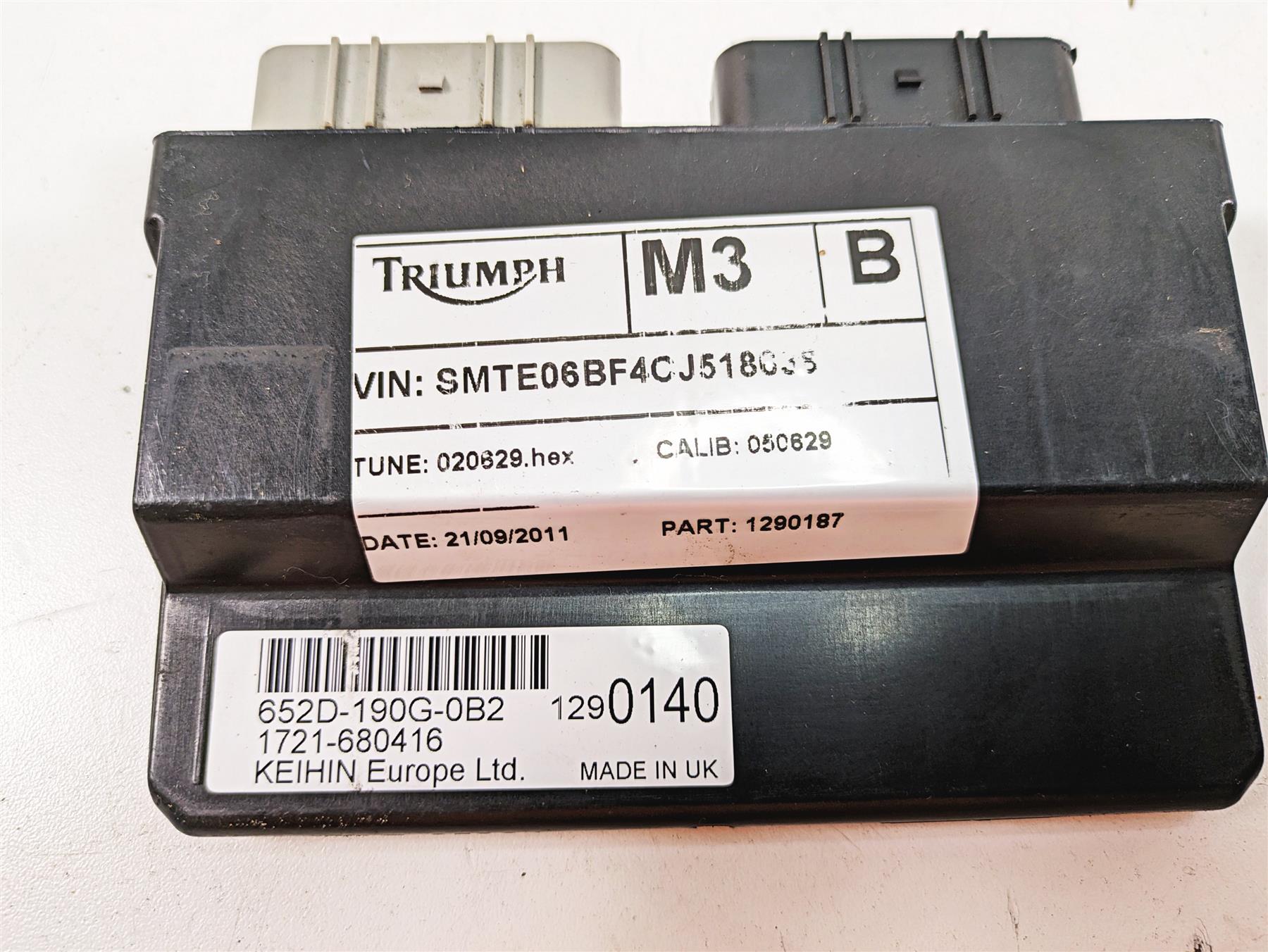 2012 Triumph Tiger 800XC ABS Cdi Ecu Ecm Ignition Switch Key Lock Set T1290187 {{ shop.shopifyCountryName }} - Mototech271
