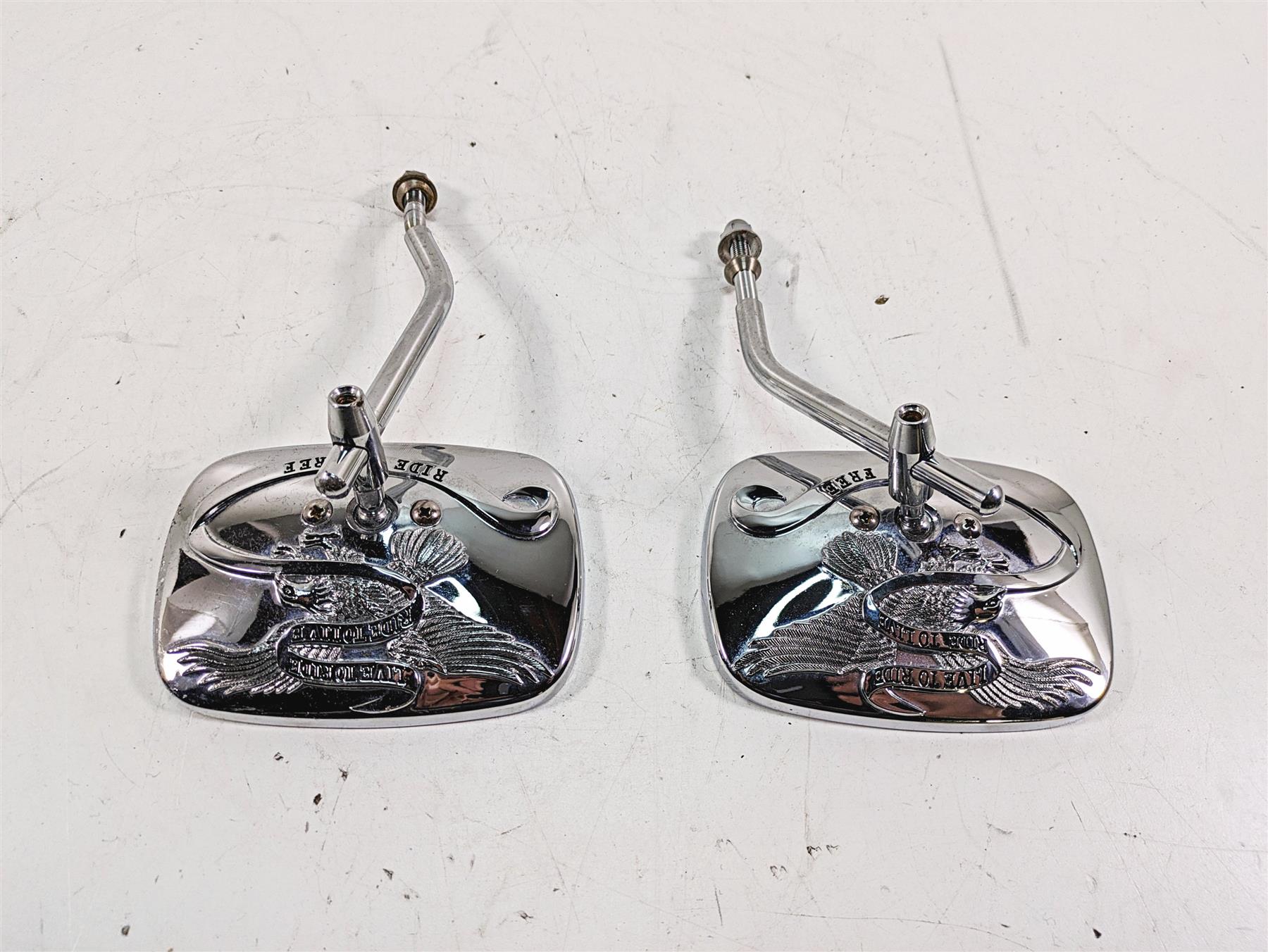 2006 Harley Softail FXSTSI Springer Live To Ride Chrome Mirror Set 91845-03B {{ shop.shopifyCountryName }} - Mototech271