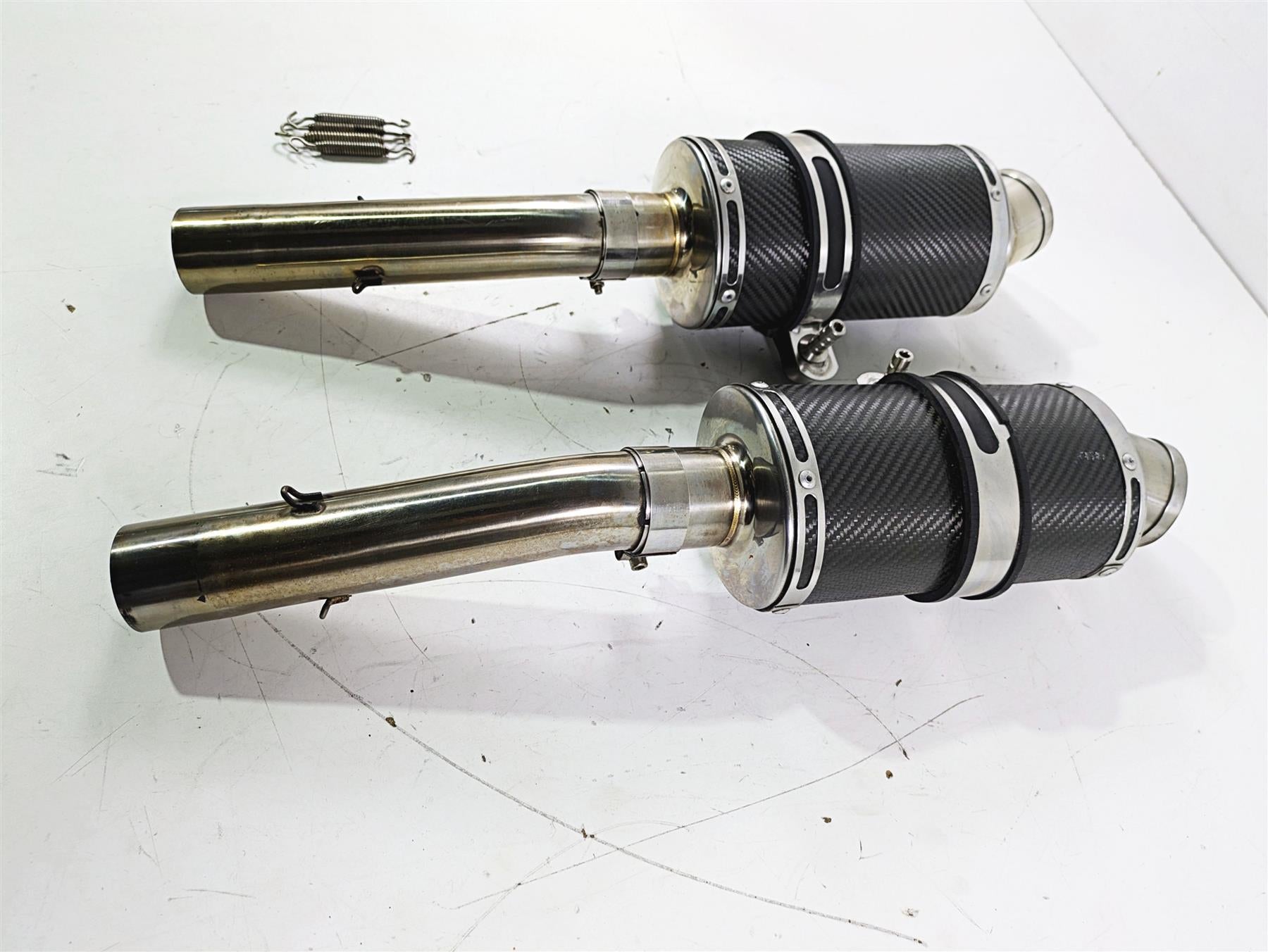 2008 Aprilia RSVR 1000 Factory Delkevic 225mm Carbon Exhaust Muffler Set KIT0318 | Mototech271