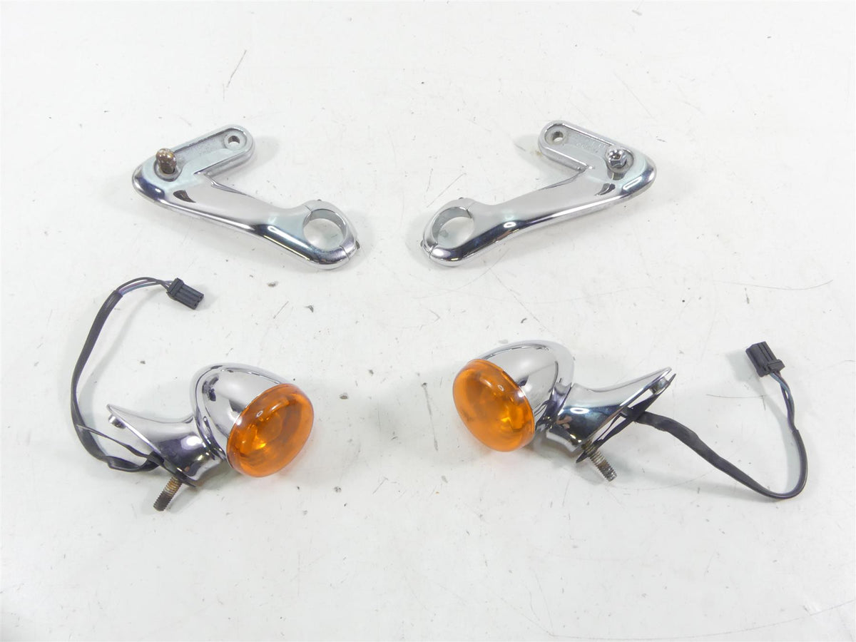 2011 Harley Touring FLTRX Road Glide Front Blinker Lights & Mounts Set 69272-05 {{ shop.shopifyCountryName }} - Mototech271