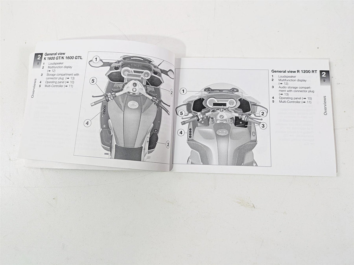 2016 BMW R1200RT K52 Audio System Pairing Risers Owner Manual 01418551487 {{ shop.shopifyCountryName }} - Mototech271