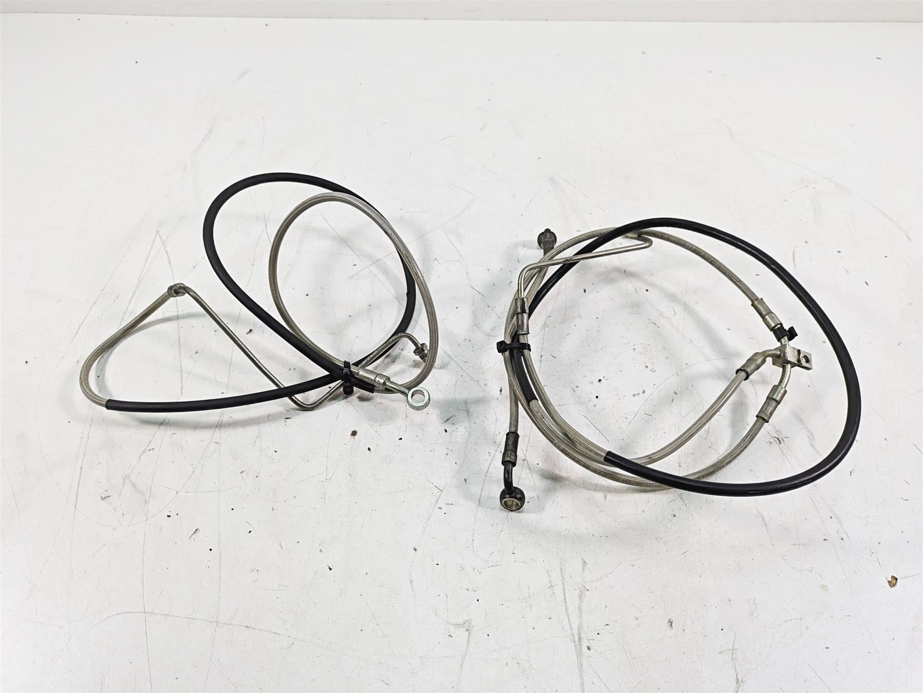 2014 Moto Guzzi California 1400 T Abs Front Brake Line Hose Set 887583 887582 | Mototech271