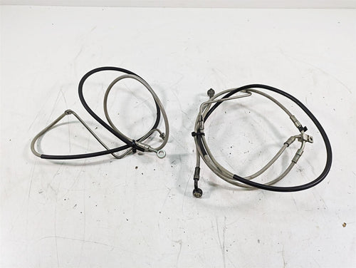 2014 Moto Guzzi California 1400 T Abs Front Brake Line Hose Set 887583 887582 | Mototech271