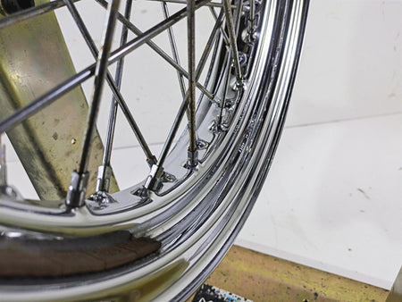 2016 Harley FLSTC Softail Heritage Front Wheel Rim & Cover 16x3 Wobble 41559-08 {{ shop.shopifyCountryName }} - Mototech271