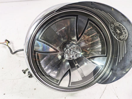 2004 Harley Softail FLSTF Fat Boy Headlight Iron Cross Skull + Visor 67903-00 {{ shop.shopifyCountryName }} - Mototech271