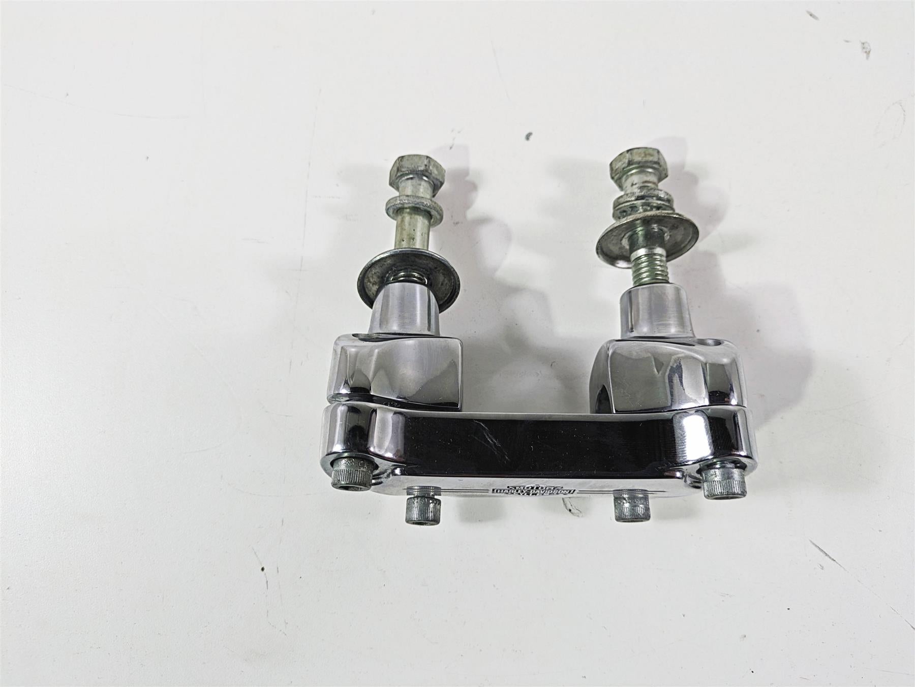 2003 Harley FLSTC Softail Heritage 100th Handlebar Holder Riser Set 56567-86B {{ shop.shopifyCountryName }} - Mototech271