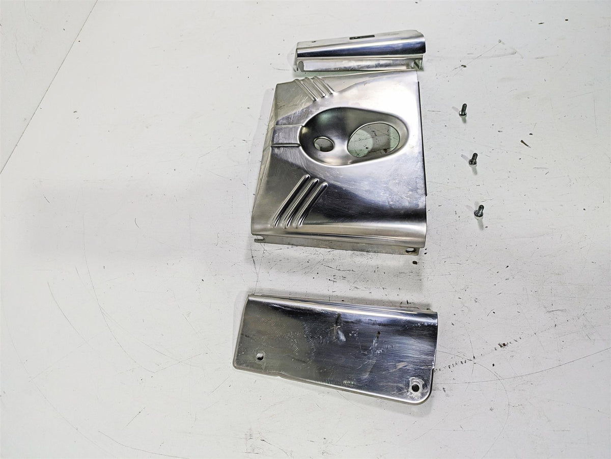 2002 Harley FLSTC Softail Heritage Stainless Lamp Headlight Cover Set 67808-86 {{ shop.shopifyCountryName }} - Mototech271