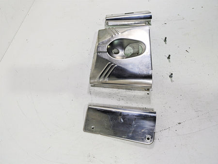 2002 Harley FLSTC Softail Heritage Stainless Lamp Headlight Cover Set 67808-86 {{ shop.shopifyCountryName }} - Mototech271