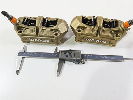2014 BMW S1000RR K46 Gold Brembo Front Brake Caliper Set 100mm 34117714783 {{ shop.shopifyCountryName }} - Mototech271