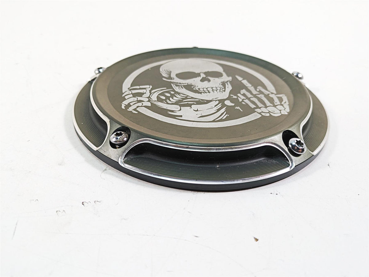 2009 Harley Softail FLSTSB Cross Bones Skull Middle Finger Skeleton Derby Cover {{ shop.shopifyCountryName }} - Mototech271