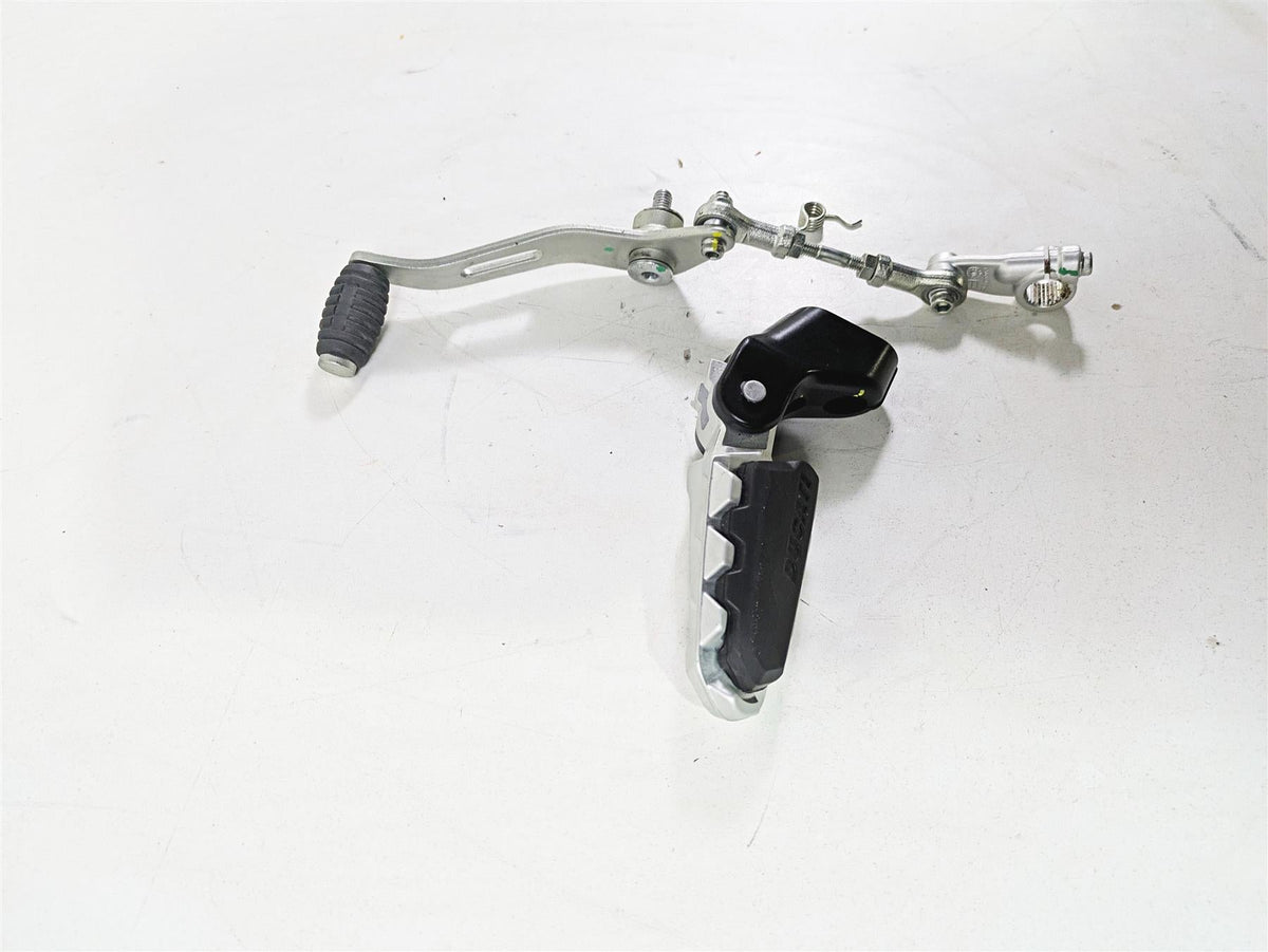 2022 Ducati Scrambler Desert Sled Left Front Foot Peg Mount & Shifter 82433661A {{ shop.shopifyCountryName }} - Mototech271