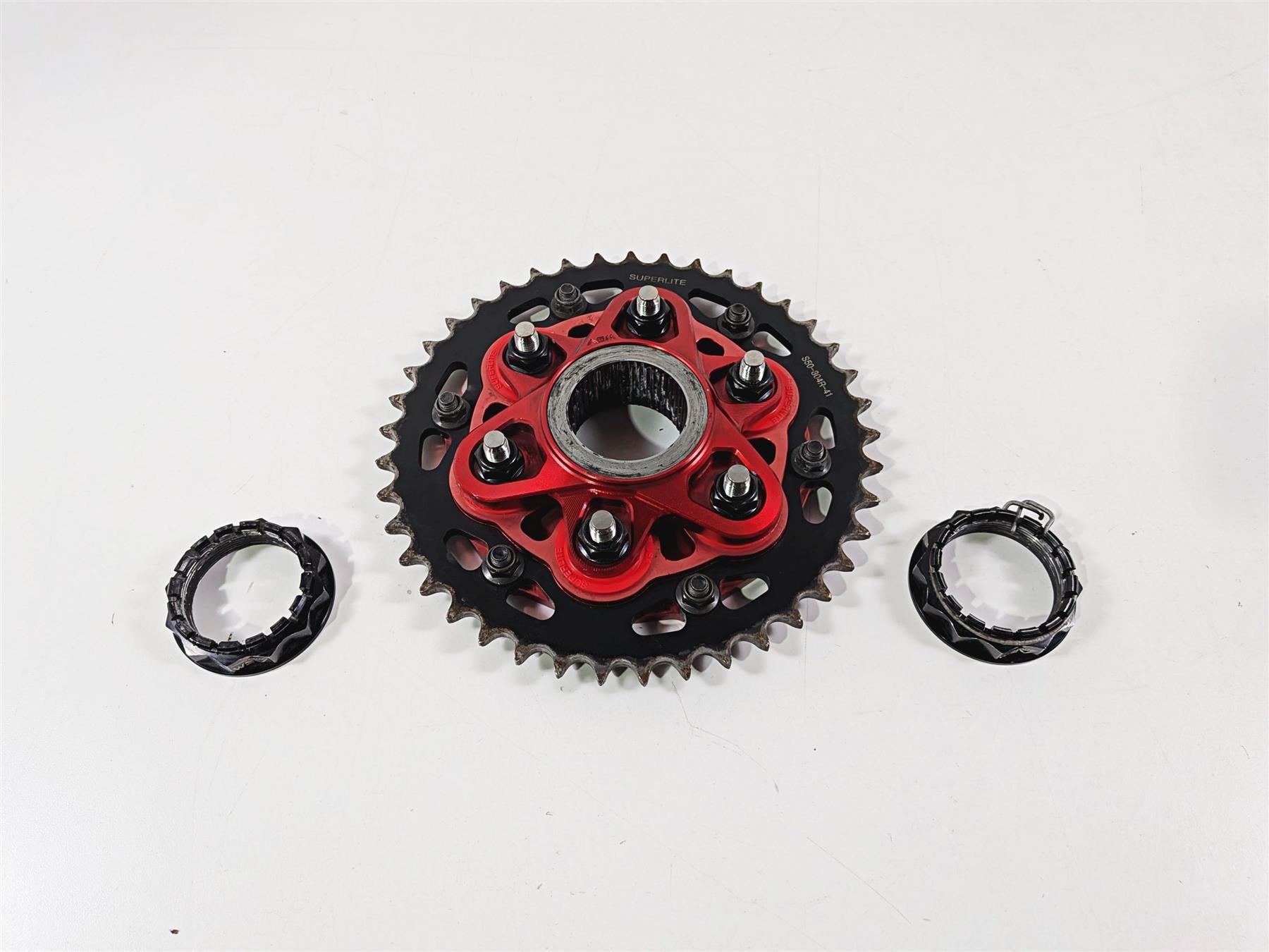 2017 Ducati Panigale 1299 AEM Factory Red Sprocket & Flange DU092 S50-804R-41-Mototech271