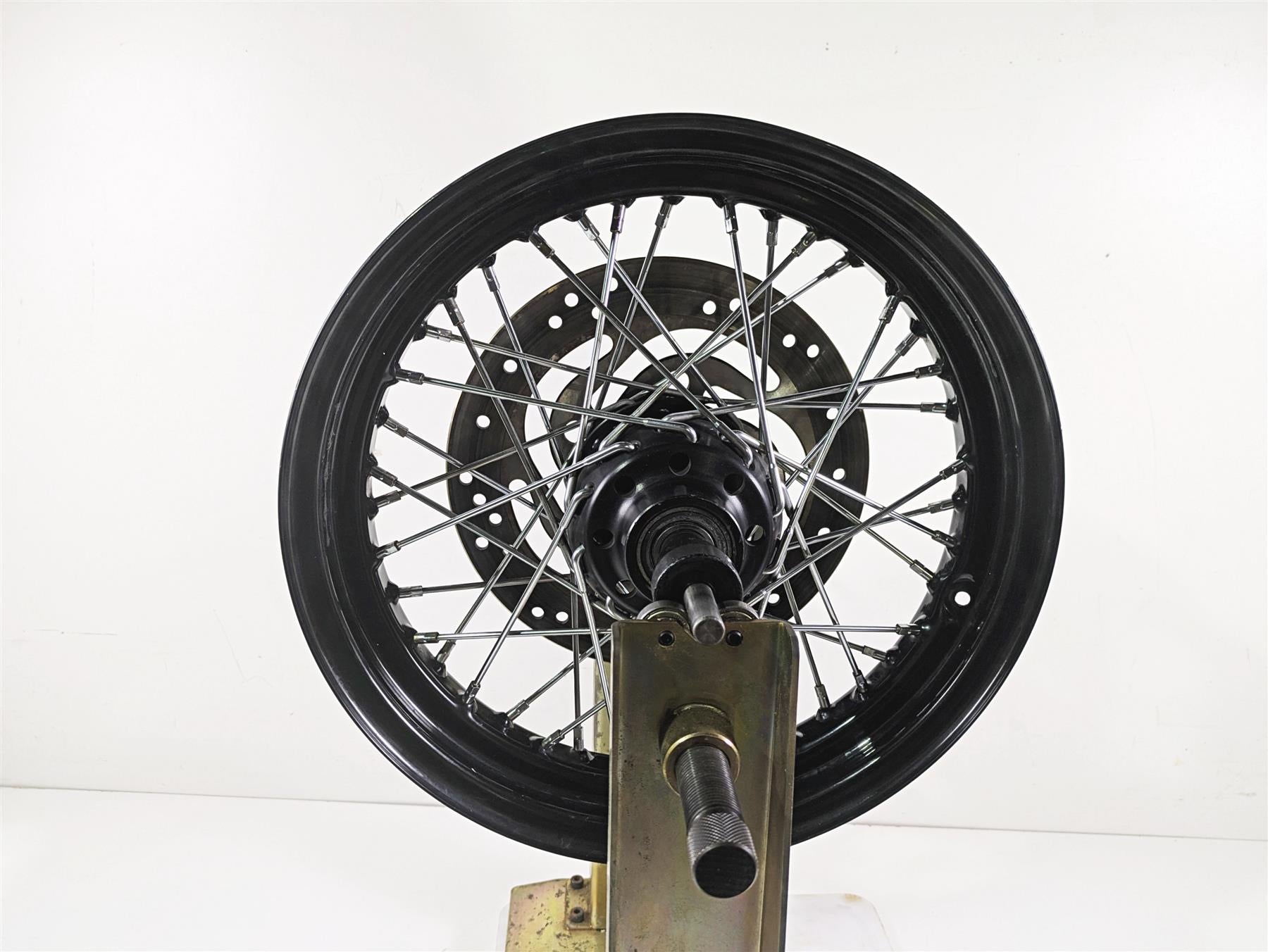 2014 Harley FLS Softail Slim Front Wheel Rim 16x3 DENT & Rotor 55107-12 {{ shop.shopifyCountryName }} - Mototech271