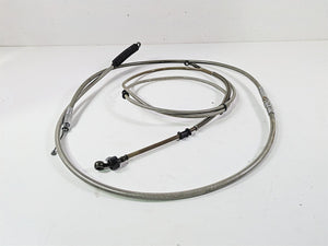 2016 Harley FXDF Dyna Fat Bob Front Brake Line & Clutch Cable 16" Ape Hanger