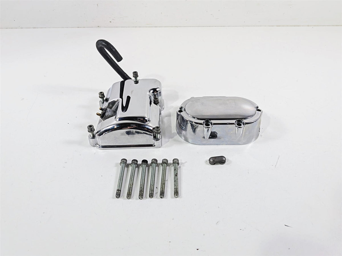 2000 Harley Touring FLHRCI Road King Transmission Chrome Cover Set 34465-98 {{ shop.shopifyCountryName }} - Mototech271