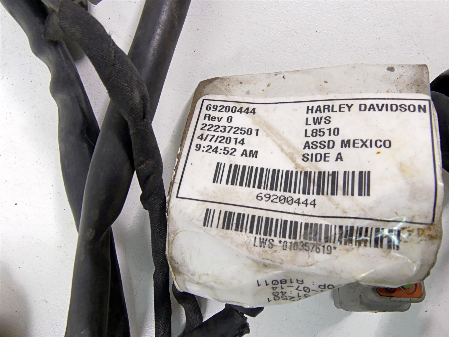 2014 Harley FXDL Dyna Low Rider Main Wiring Harness Loom Non-Abs 71072-12A {{ shop.shopifyCountryName }} - Mototech271