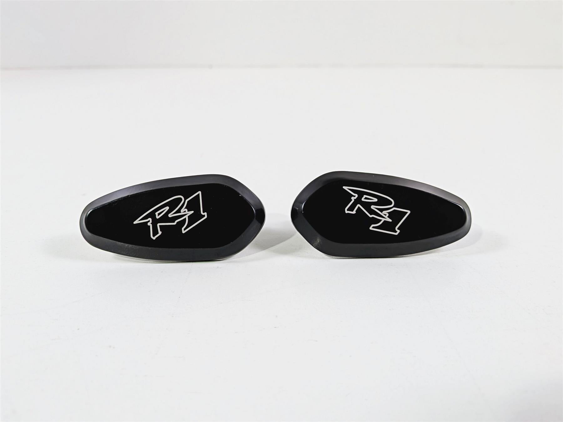 2008 Yamaha YZF R1 RN19 Aftermarket Black Mirror Delete Caps {{ shop.shopifyCountryName }} - Mototech271
