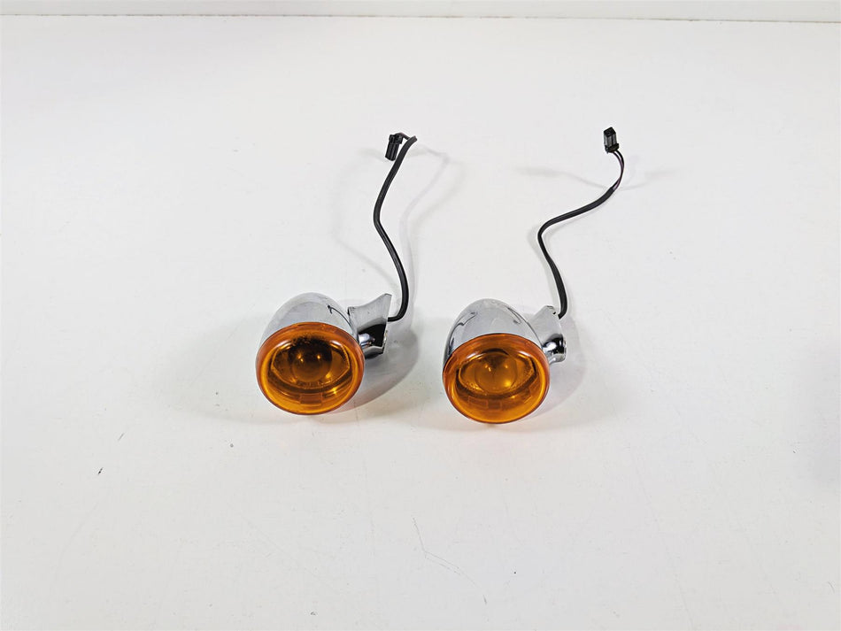 2011 Harley FXDF Dyna Fat Bob Rear Chrome Blinker Turn Signal Set 68977-00 {{ shop.shopifyCountryName }} - Mototech271