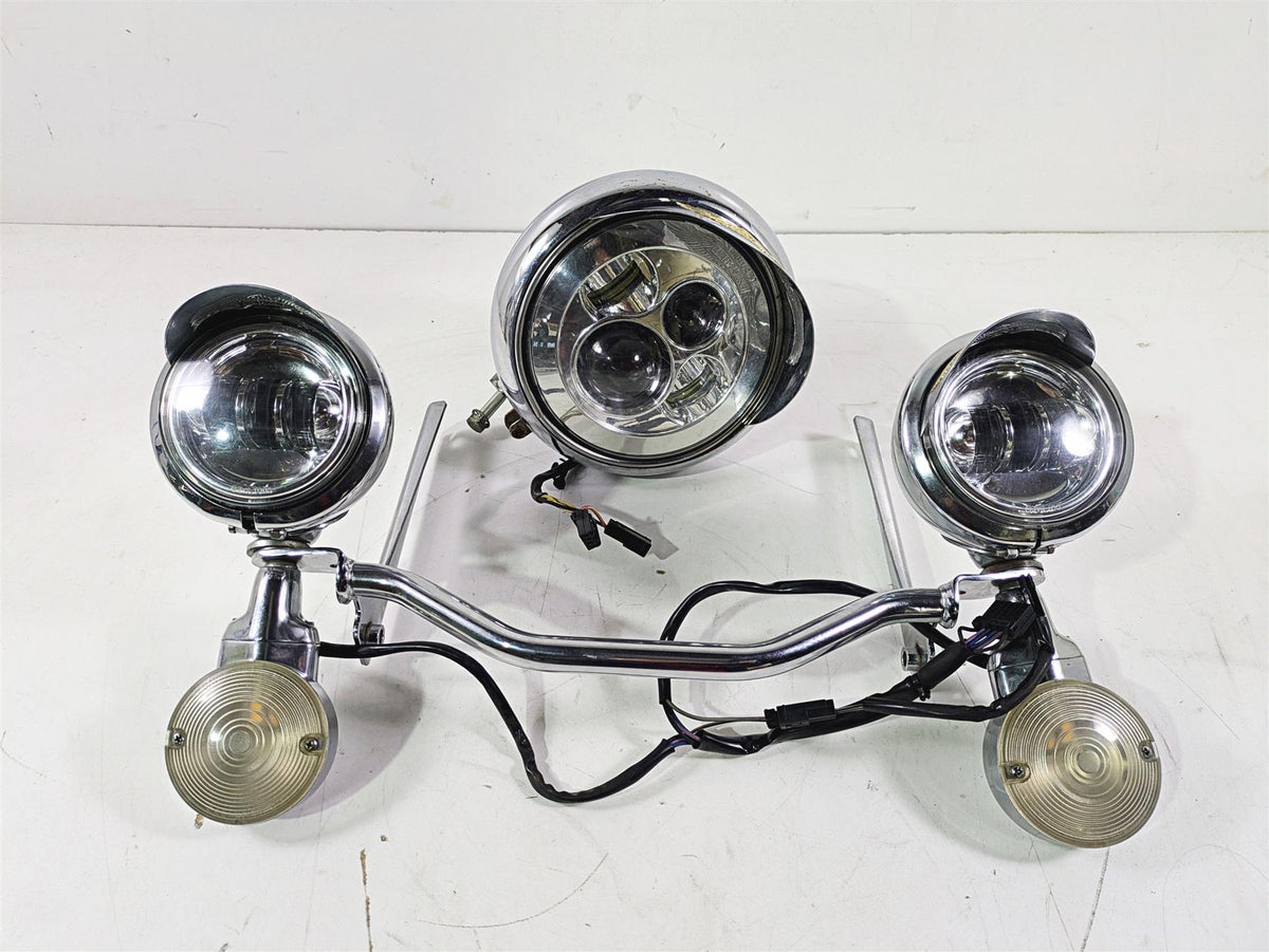 2008 Harley FLSTC 105TH Softail Heritage Led Headlight Spot Light Set 69748-05B {{ shop.shopifyCountryName }} - Mototech271
